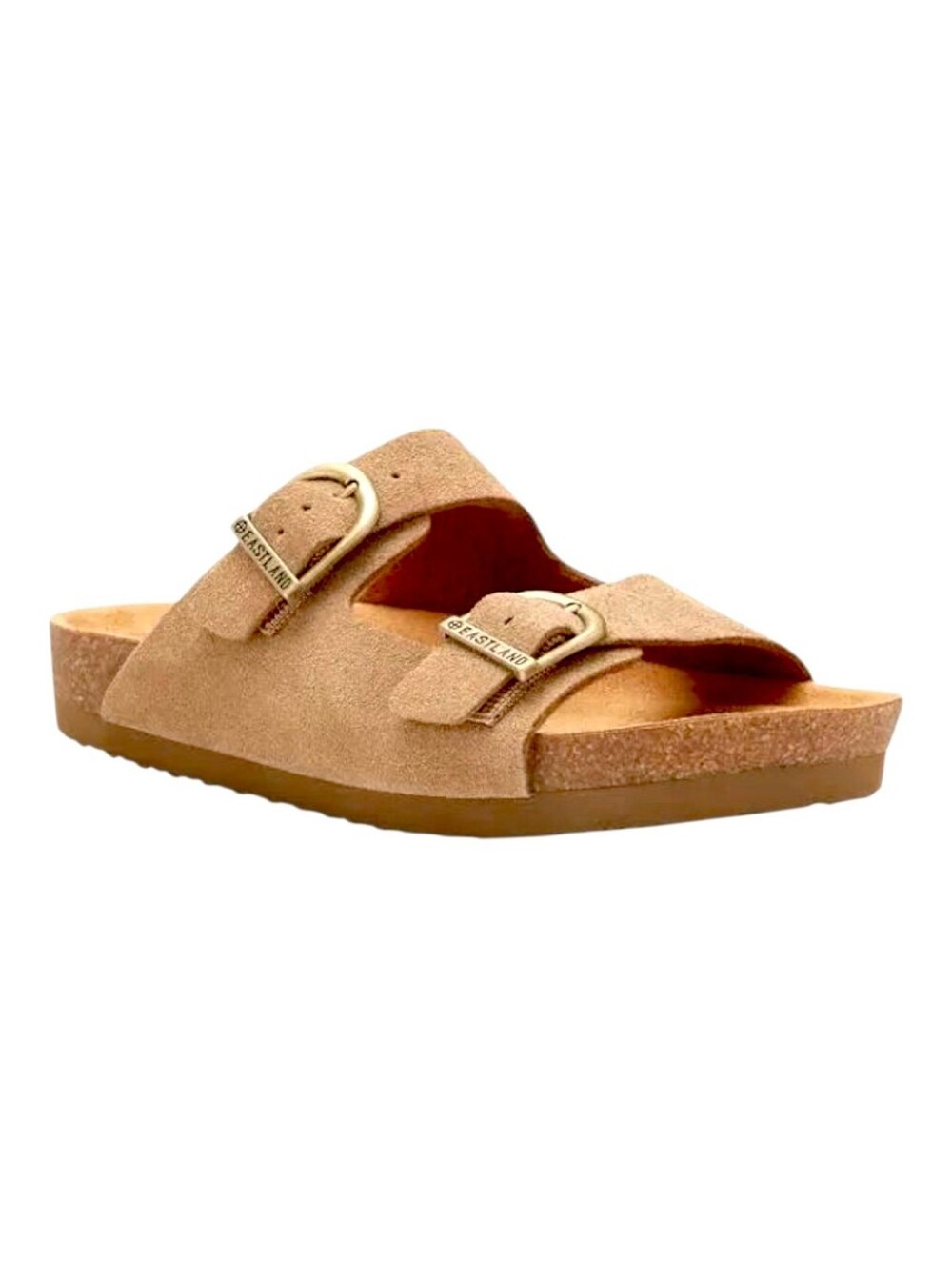 Women's Hand-made Eastland Cambridge Slide Sandal in Khaki Suede Size 10